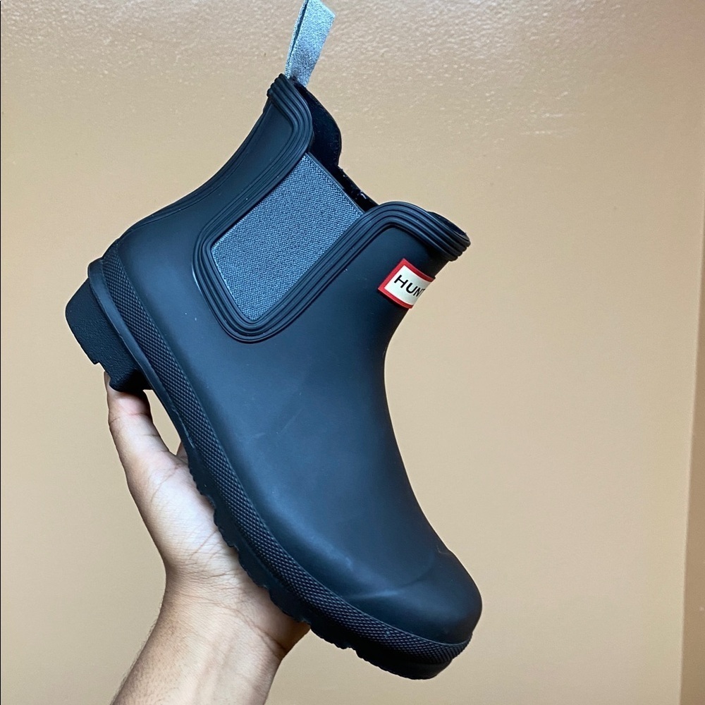 Hunter Women’s Original Matte Black Chelsea Rubber Rain Boots Size 7 - Picture 8 of 17